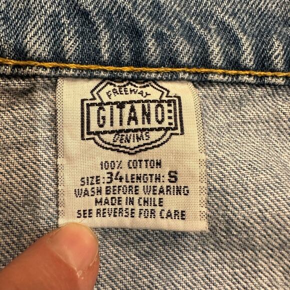Vintage Gitano Baggy Fit Pleated Jeans in a 34 S 100% Cotton - Picture 4 of 7